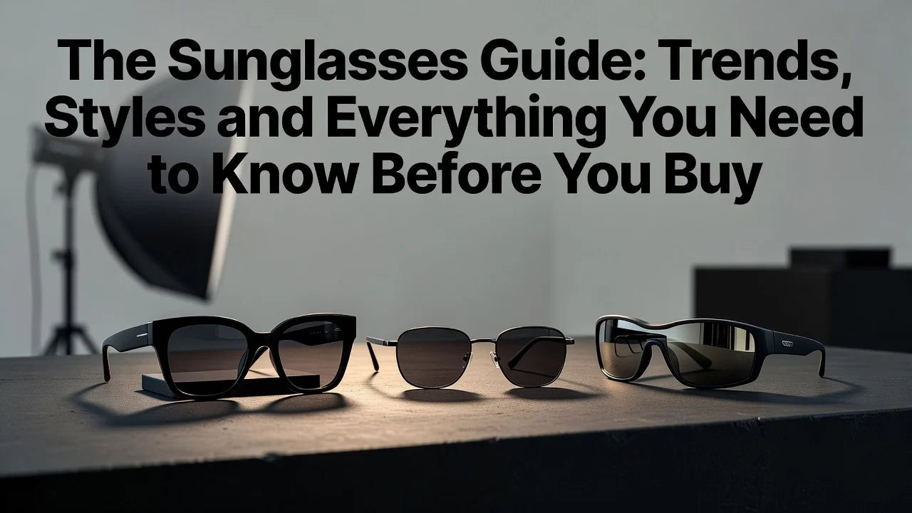 Professional header image for list-based article: The Sunglasses Guide: Trends, Styles and Everything You N...