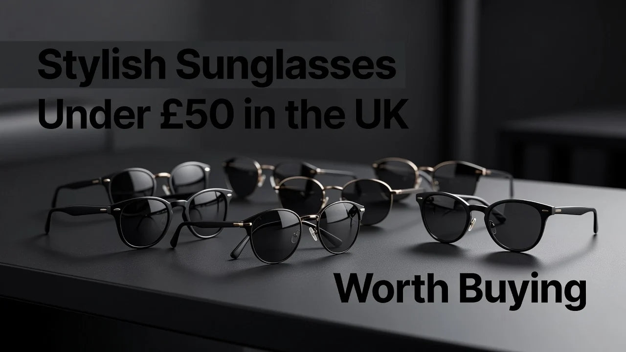 Professional header image for list-based article: Stylish Sunglasses Under £50 in the UK Worth Buying