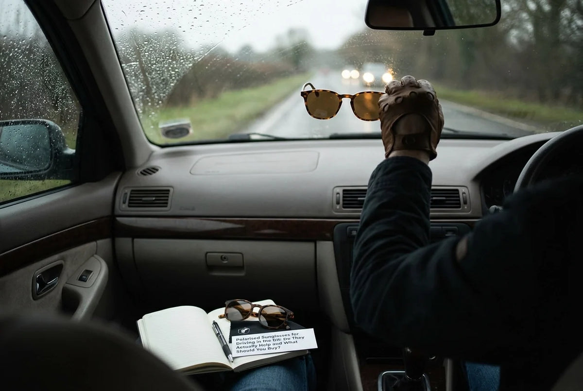 Professional header image for comparison analysis: Polarised Sunglasses for Driving in the UK: Do They Actua...