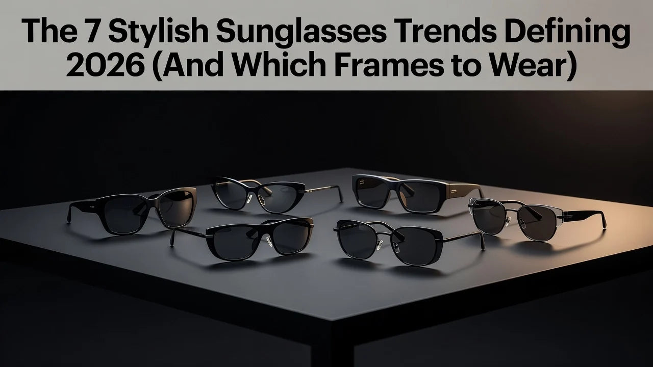 Professional header image for list-based article: The 7 Stylish Sunglasses Trends Defining 2026 (And Which ...
