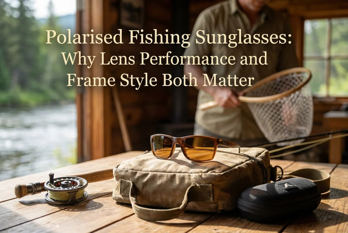 Professional header image for industry analysis: Polarised Fishing Sunglasses: Why Lens Performance and Fr...