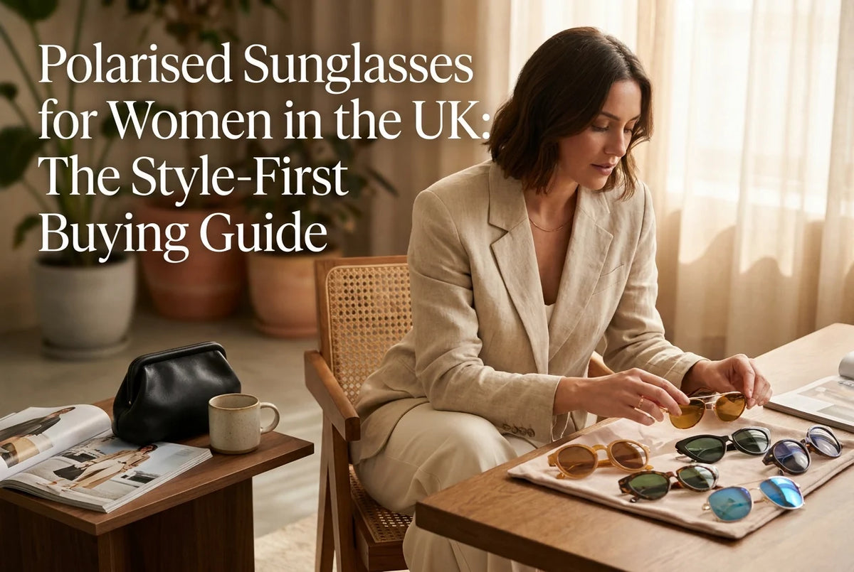 Professional header image for list-based article: Polarised Sunglasses for Women in the UK: The Style-First...