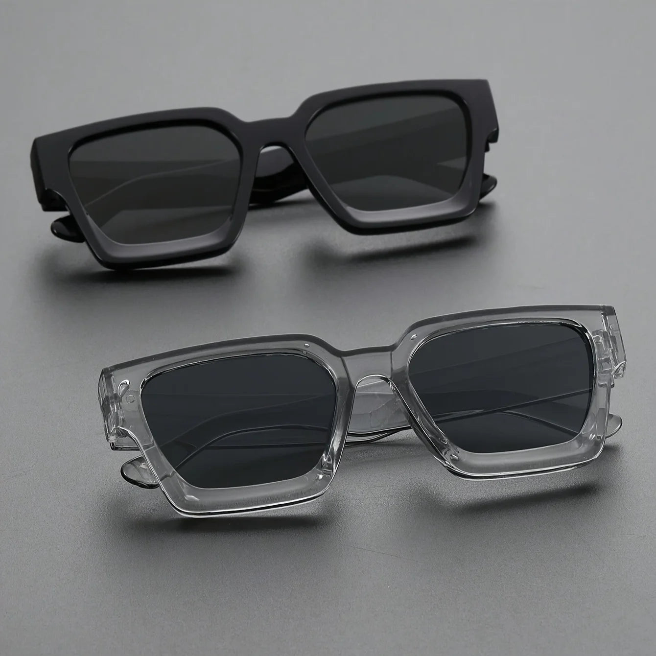 1/2 PC S Classic Fashion Square Plastic Frame Women Sunglasses for Men Daily Life Shades Eyewear Accessories.