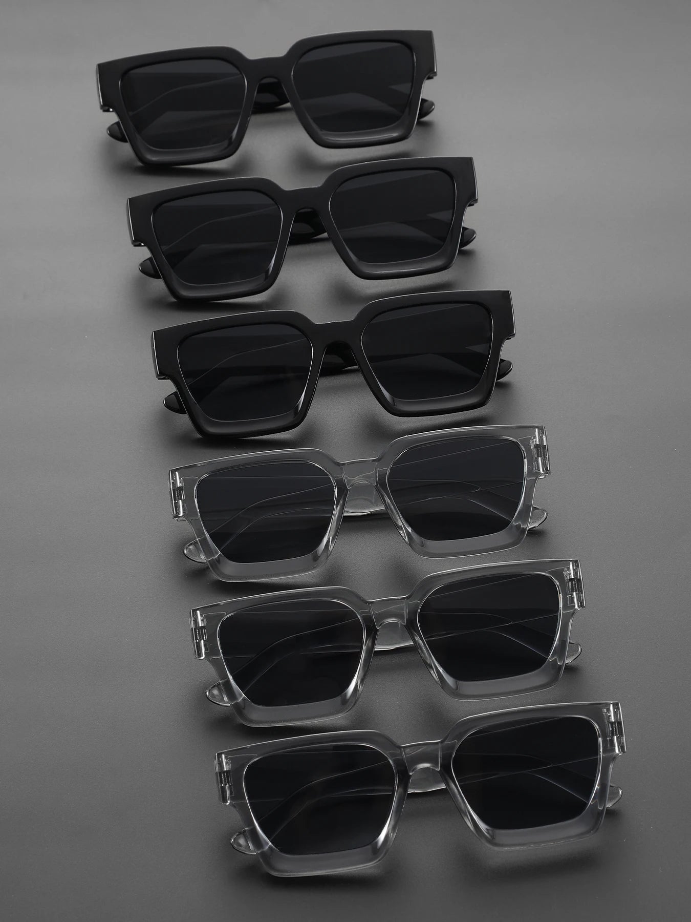 1/2 PC S Classic Fashion Square Plastic Frame Women Sunglasses for Men Daily Life Shades Eyewear Accessories.